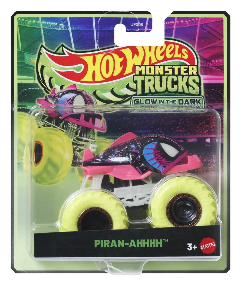 Hot Wheels Monster Trucks Pojazd świecący w ciemności