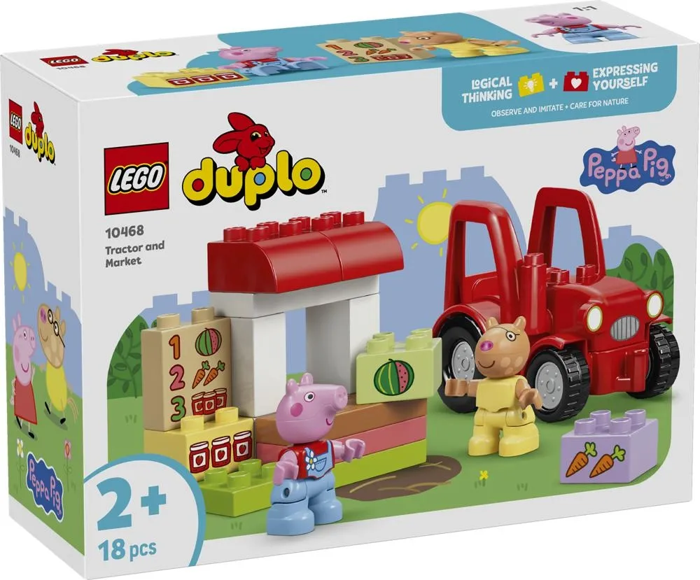 LEGO DUPLO Świnka Peppa Ciągnik i rynek 10468