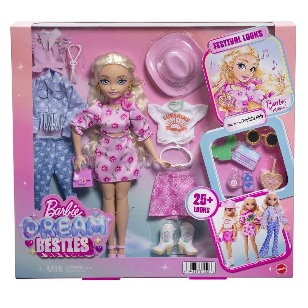 Barbie Dream Besties Malibu Festiwalowe stylizacje Zestaw modowy JGH87