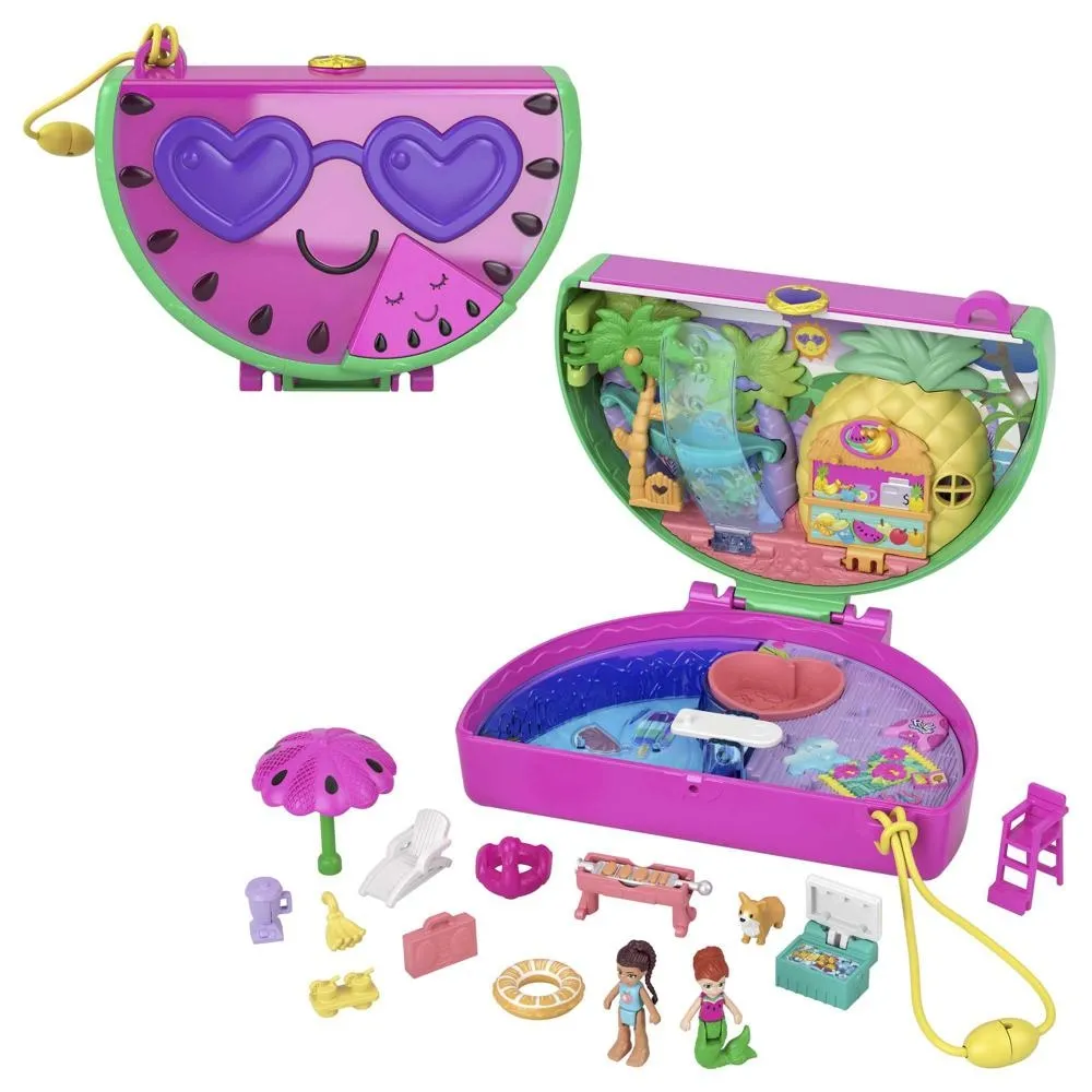 Polly Pocket Arbuzowy basen Zestaw kompaktowy HCG19 HCG19