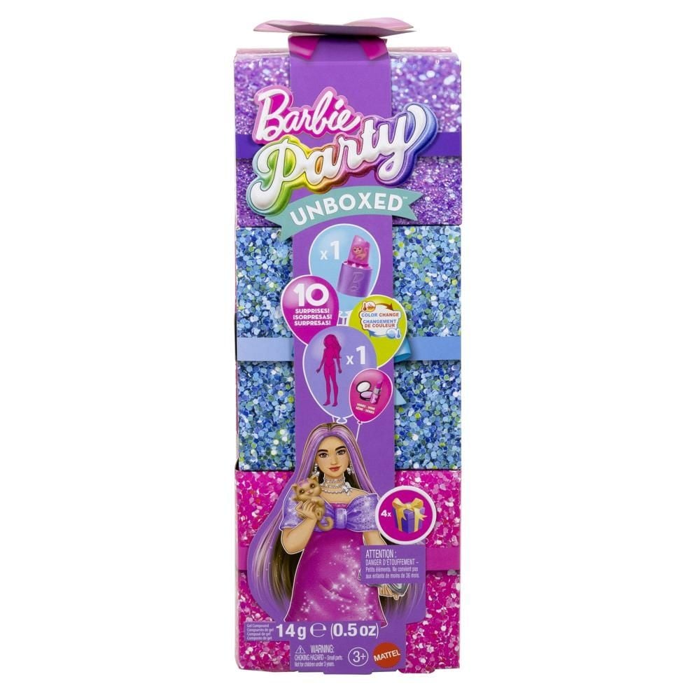 Barbie Party Unboxed Glam Party Stylowe przygotowania Lalka Zestaw różowy JFY67