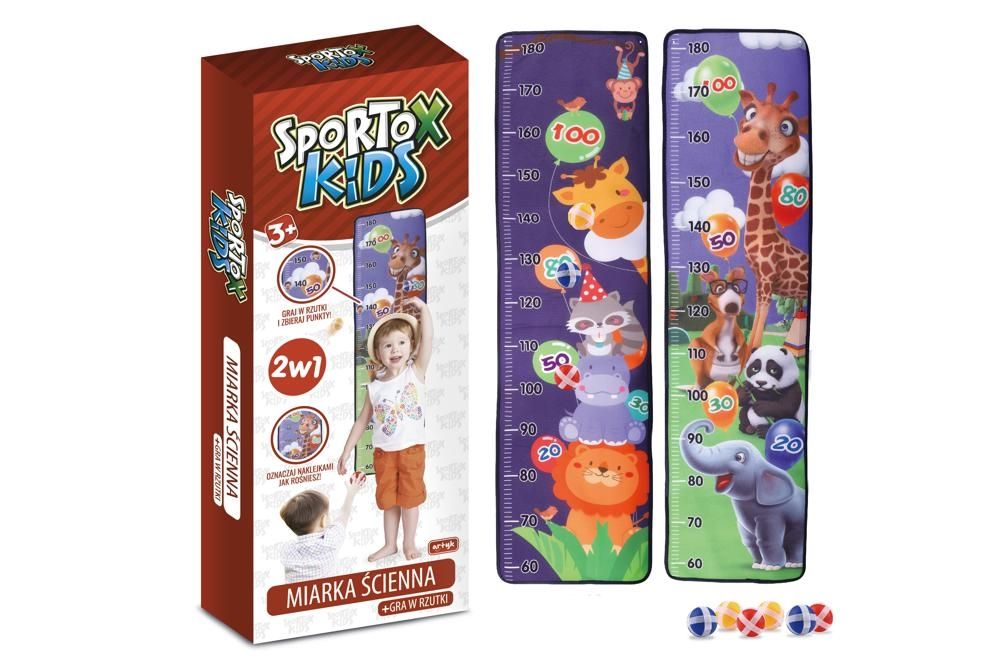 Artyk MIARKA ŚCIENNA + GRA W RZUTKI 2 W 1 SPORTOX KIDS