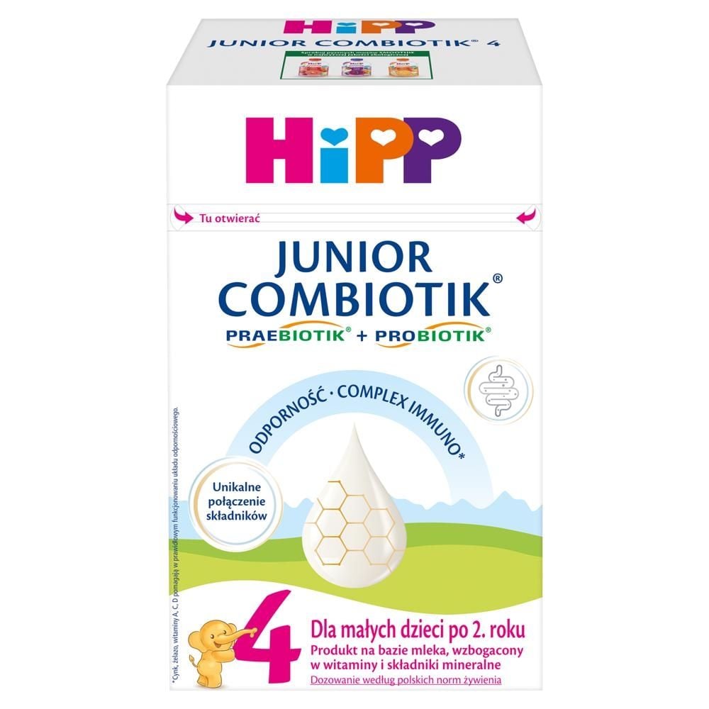 HiPP Junior Combiotik 4 Produkt na bazie mleka dla małych dzieci po 2. roku 550 g