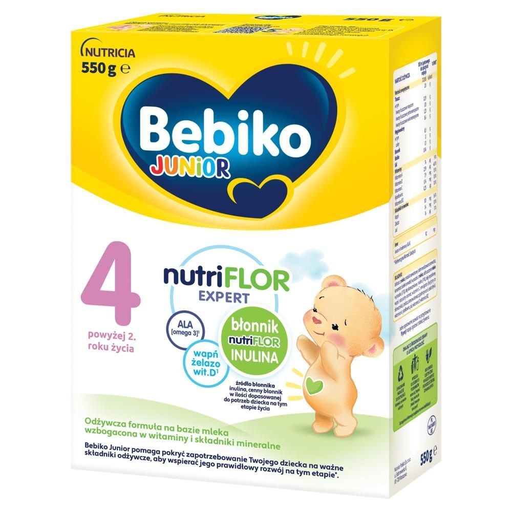 Bebiko Junior 4 Odżywcza formuła na bazie mleka dla małych dzieci powyżej 2. roku życia 550 g