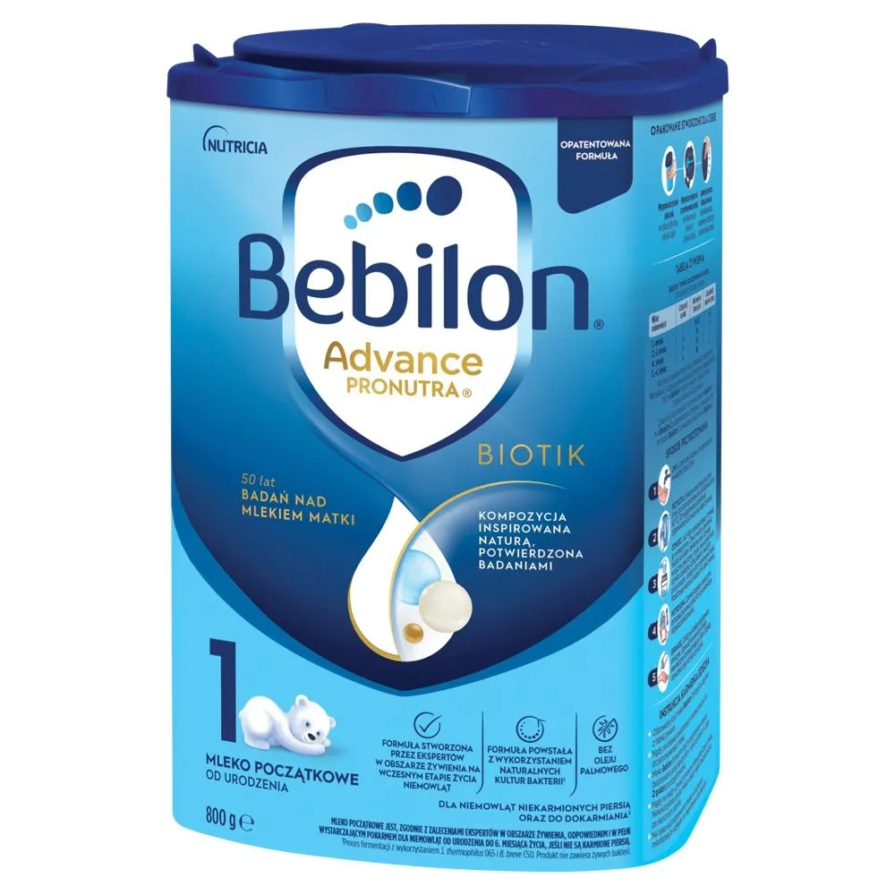 Bebilon 1 Advance Pronutra Mleko początkowe od urodzenia 800 g