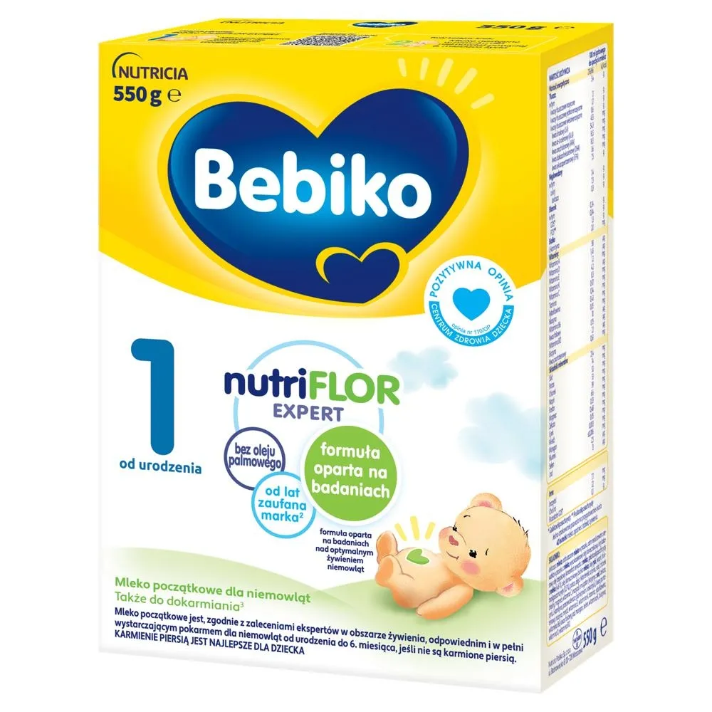 Bebiko 1 Mleko początkowe dla niemowląt od urodzenia 550 g