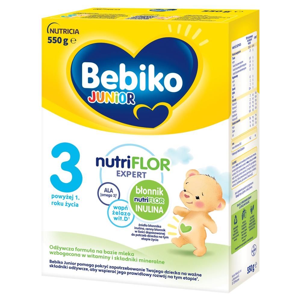 Bebiko Junior 3 Odżywcza formuła na bazie mleka dla małych dzieci powyżej 1. roku życia 550 g