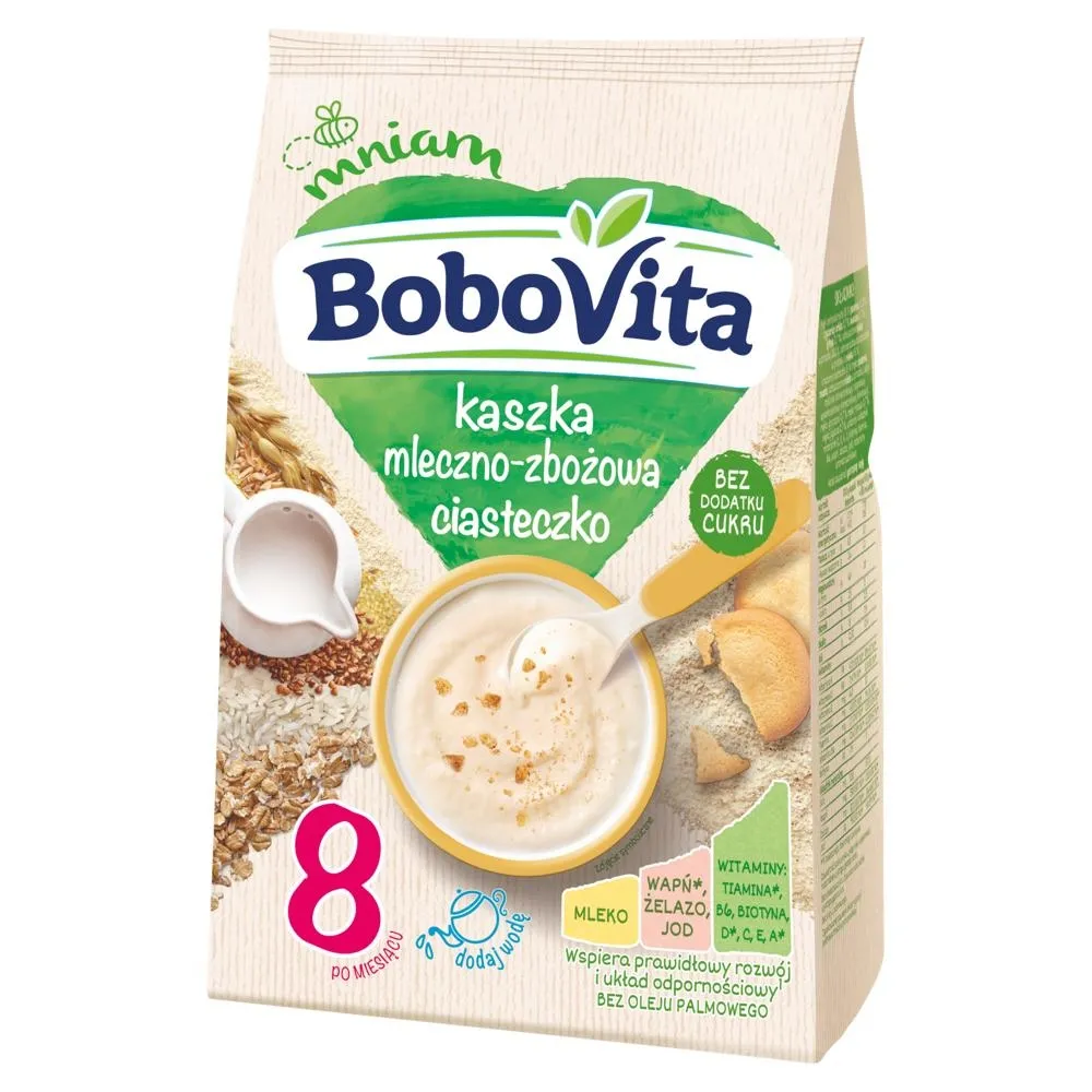 BoboVita Kaszka mleczno-zbożowa ciasteczko po 8 miesiącu 210 g