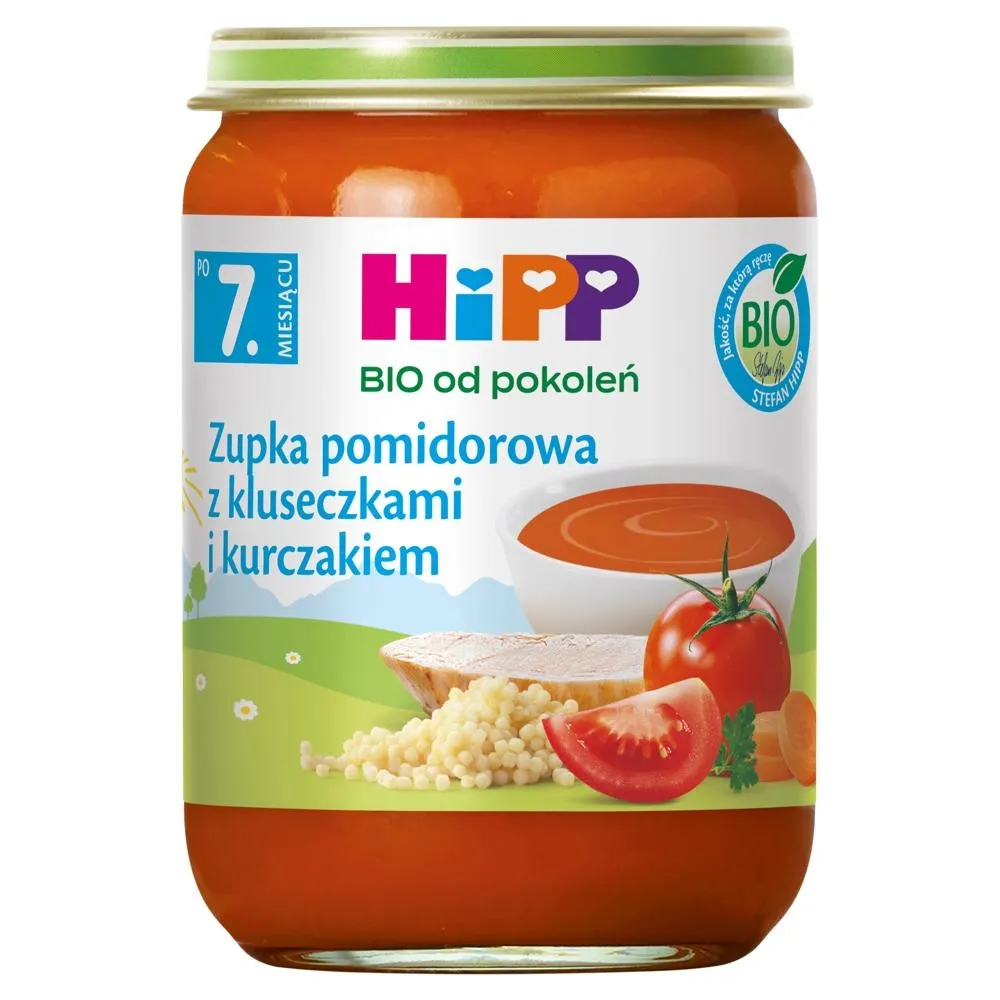 HiPP BIO Zupka pomidorowa z kluseczkami i kurczakiem po 7. miesiącu 190 g