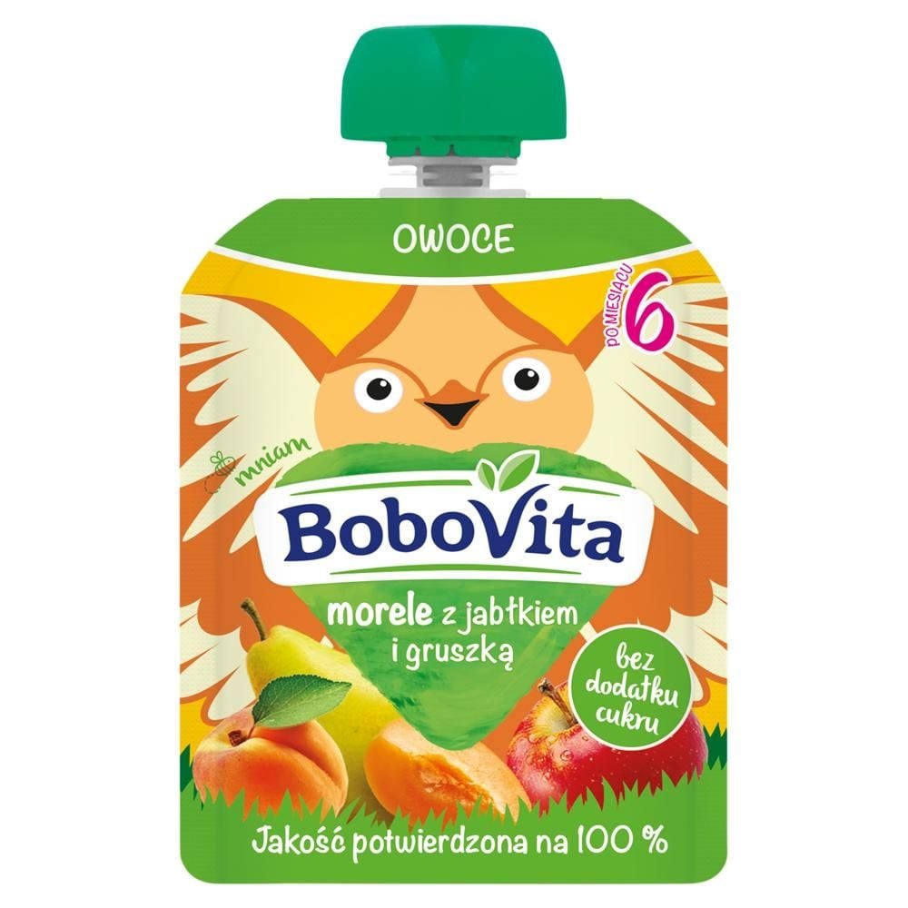 BoboVita Mus morele z jabłkiem i gruszką po 6 miesiącu 80 g