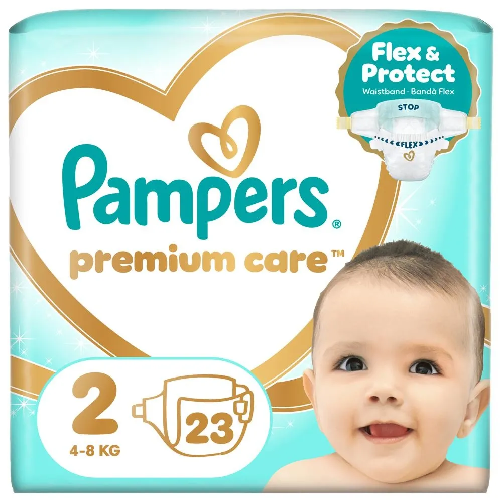 Pampers Premium Care Rozmiar 2, 23 Pieluszek, 4kg-8kg