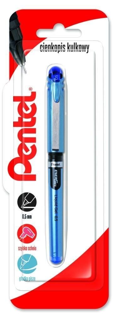 Pentel Cienkopis kulkowy ENERGEL BLN15, niebieski kolor
