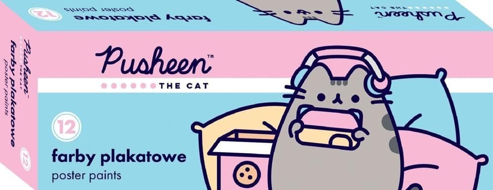 Farby plakatowe 12 kol. 20 ml Pusheen