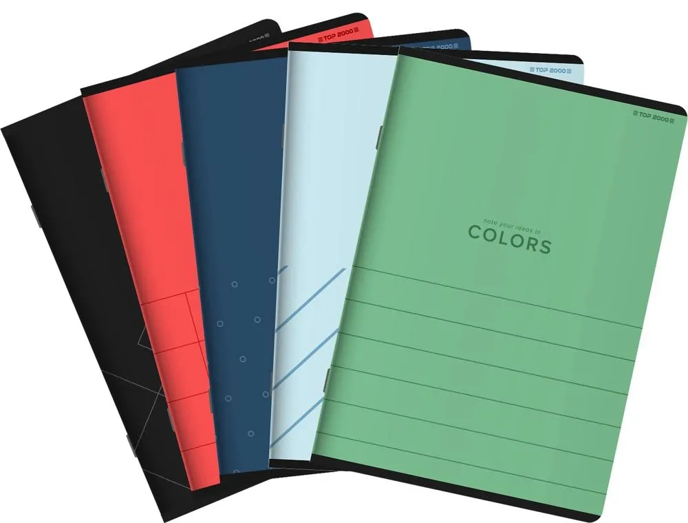 Zeszyt Top 2000 Colors A5 60 kartek w kratkę miks kolorów