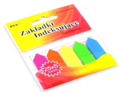 Zakładki indeksujące SOVPOL Zakładki indeksujące ZI-11 plastikowe 12 x 45 mm