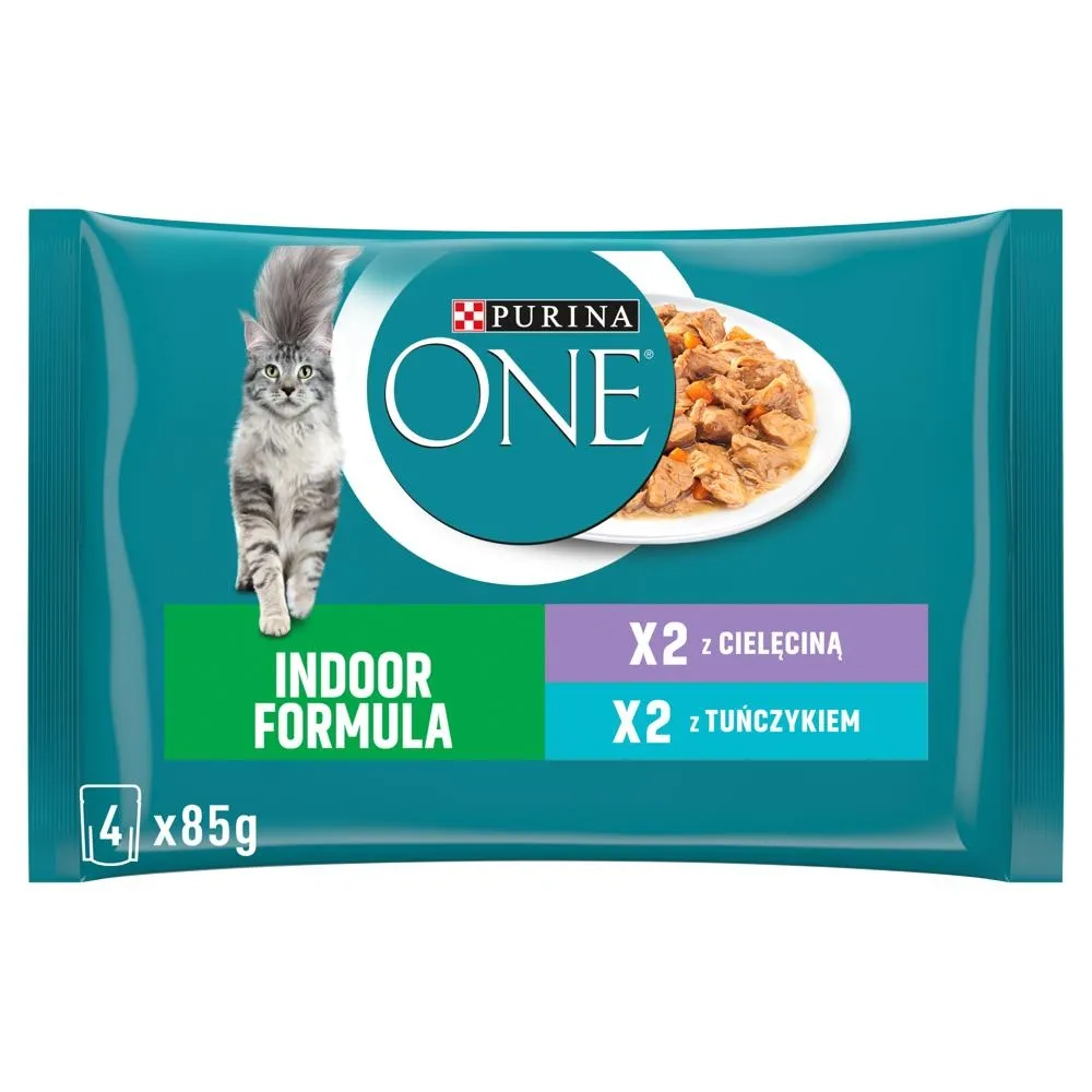 PURINA ONE Indoor Formula Karma dla kotów 340 g (4 x 85 g)