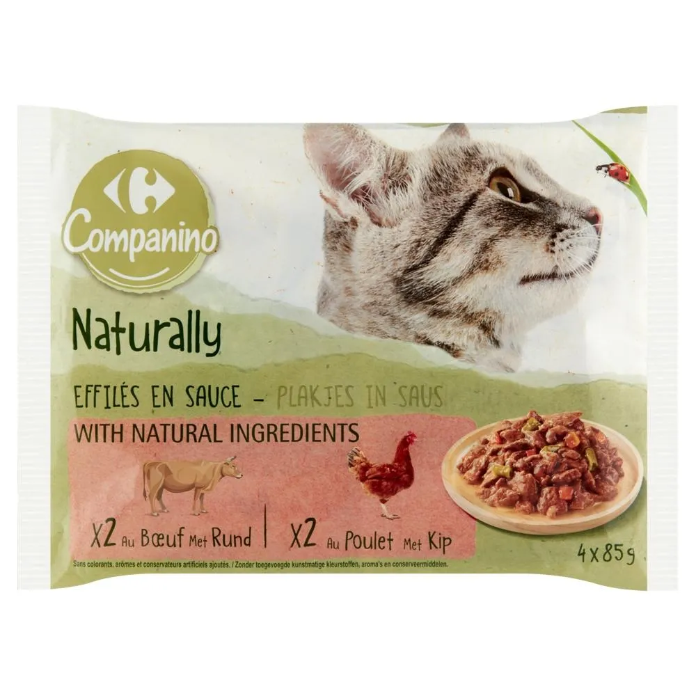 Carrefour Companino Karma dla kotów 340 g (4 x 85 g)