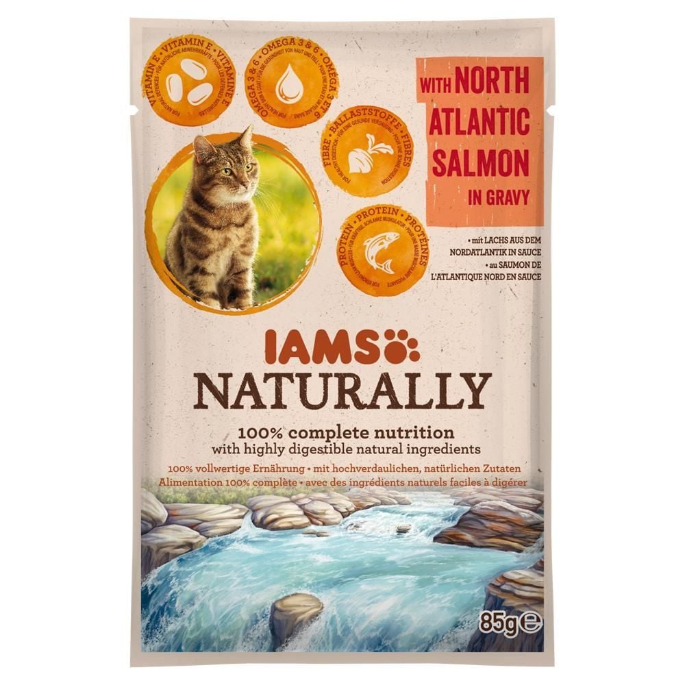 Iams Naturally Adult Salmon Mokra karma dla kotów 85 g