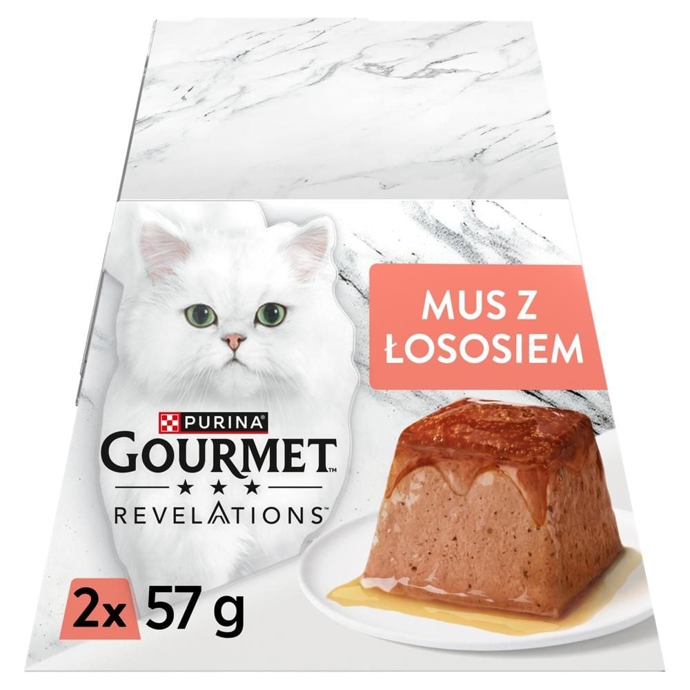 Gourmet Revelations Karma dla kotów mus z łososiem 114 g (2 x 57 g)