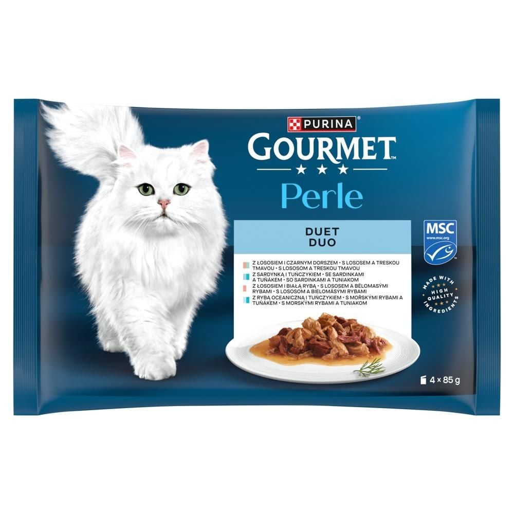 Gourmet Perle Karma dla dorosłych kotów duet 340 g (4 x 85 g)