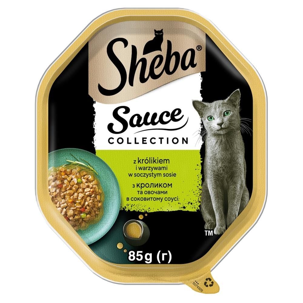 Sheba Sauce Collection Mokra karma dla kotów z królikiem i warzywami w soczystym sosie 85 g