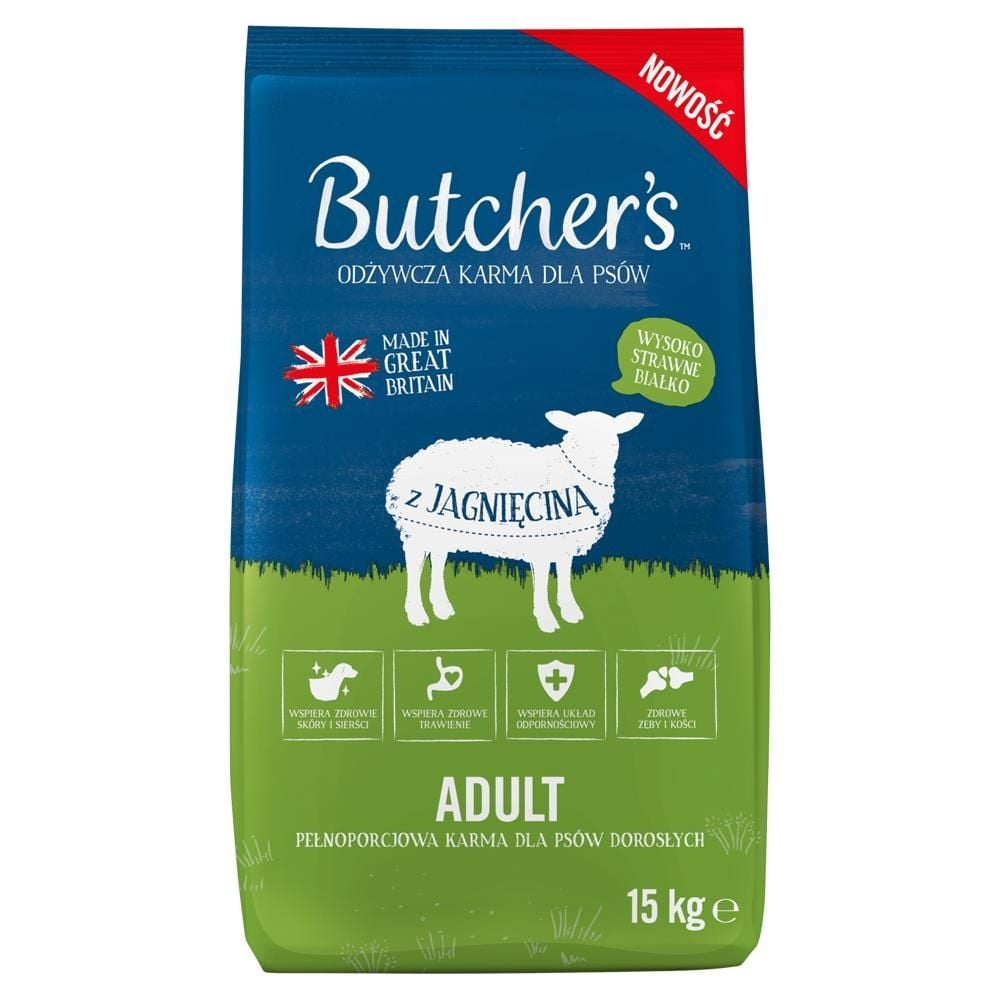 Butcher's Adult Odżywcza karma dla psów z jagnięciną 15 kg