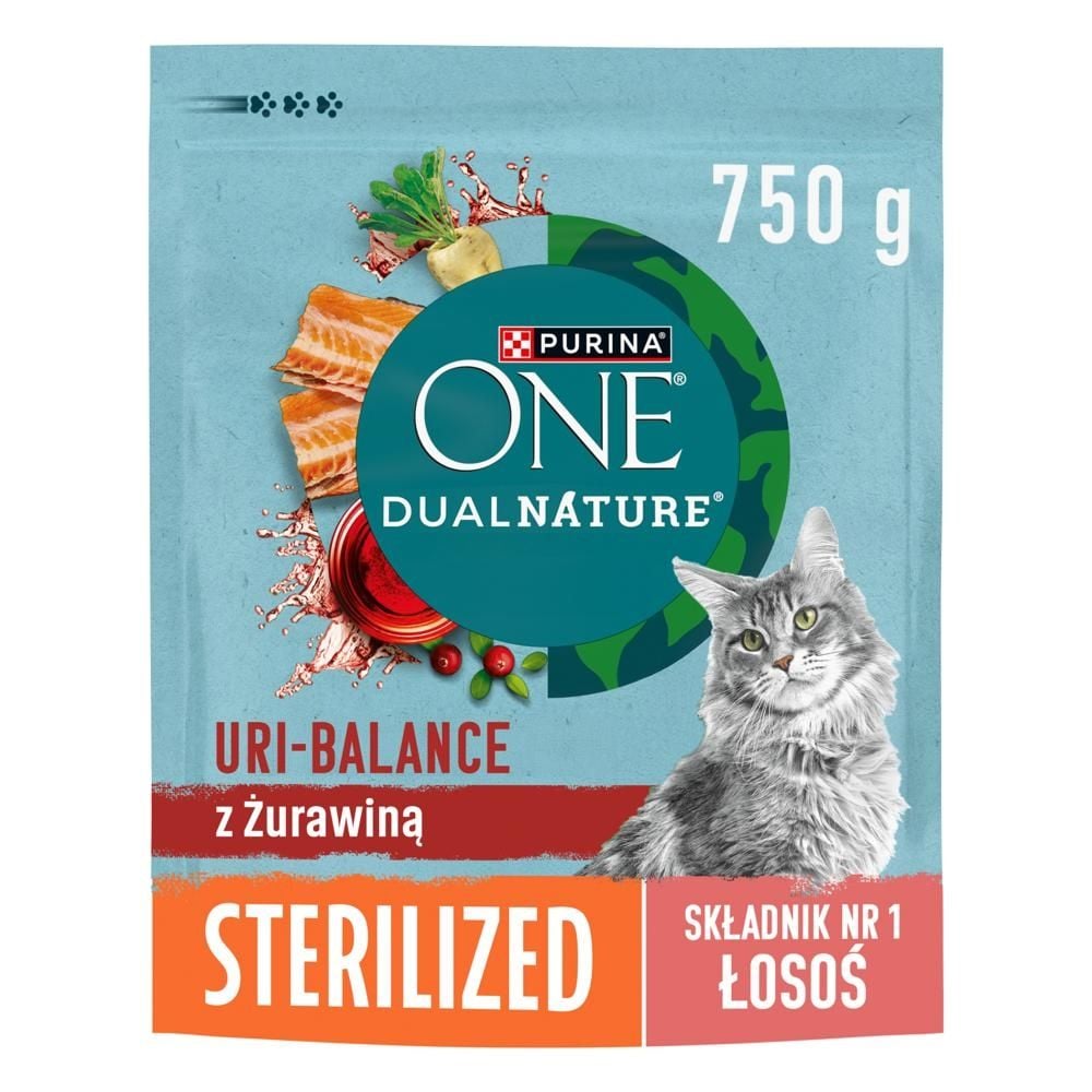 PURINA ONE DualNature Uri-Balance Sterilized Karma dla dorosłych kotów z żurawiną 750 g