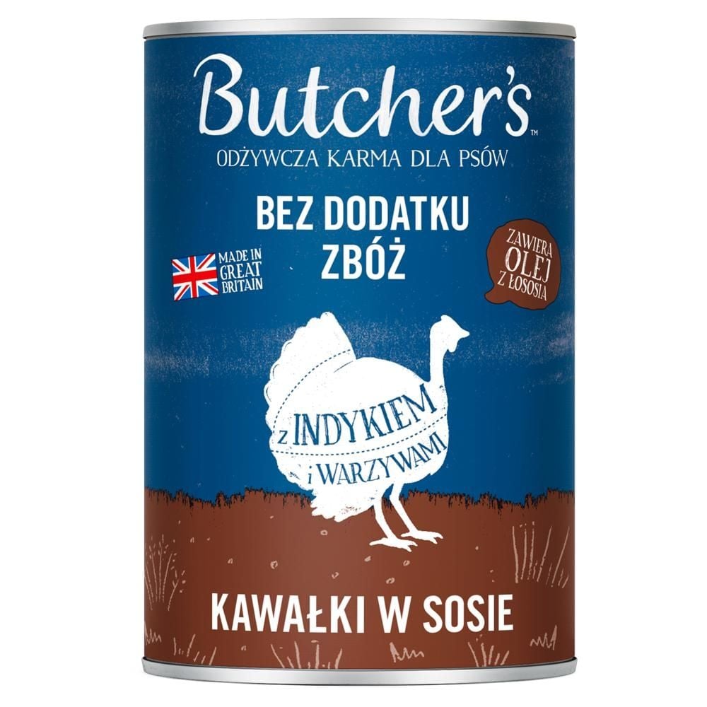 Butcher's Odżywcza karma dla psów kawałki w sosie z indykiem i warzywami 400 g