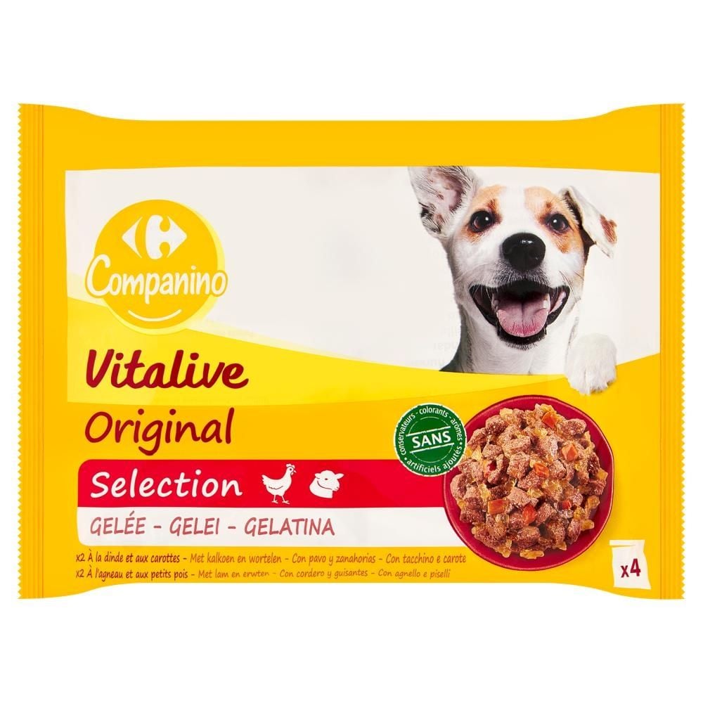 Carrefour Companino Vitalive Karma dla dorosłych psów 400 g (4 x 100 g)