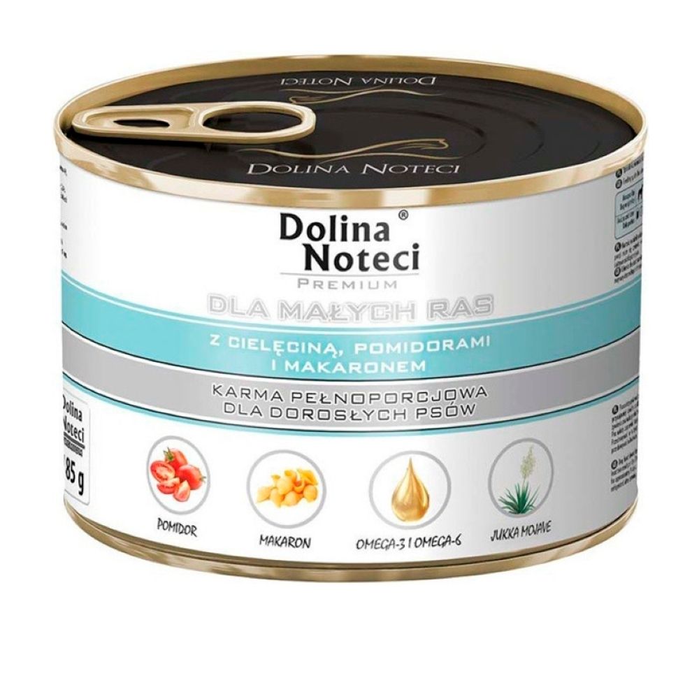 Dolina Noteci Premium Małe Rasy - Cielęcina, Pomidory i Makaron 185g