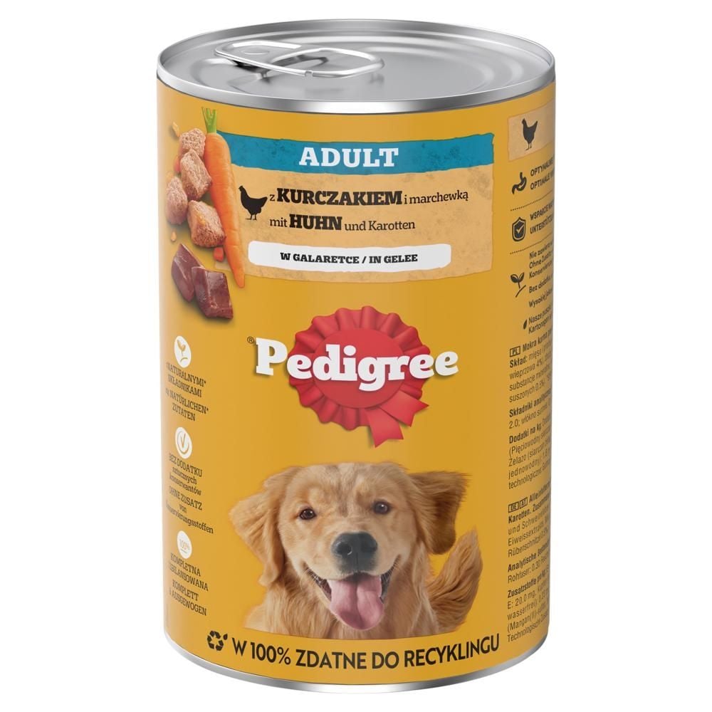Pedigree Mokra karma dla dorosłych psów z kurczakiem i marchewką w galaretce 1,2 kg