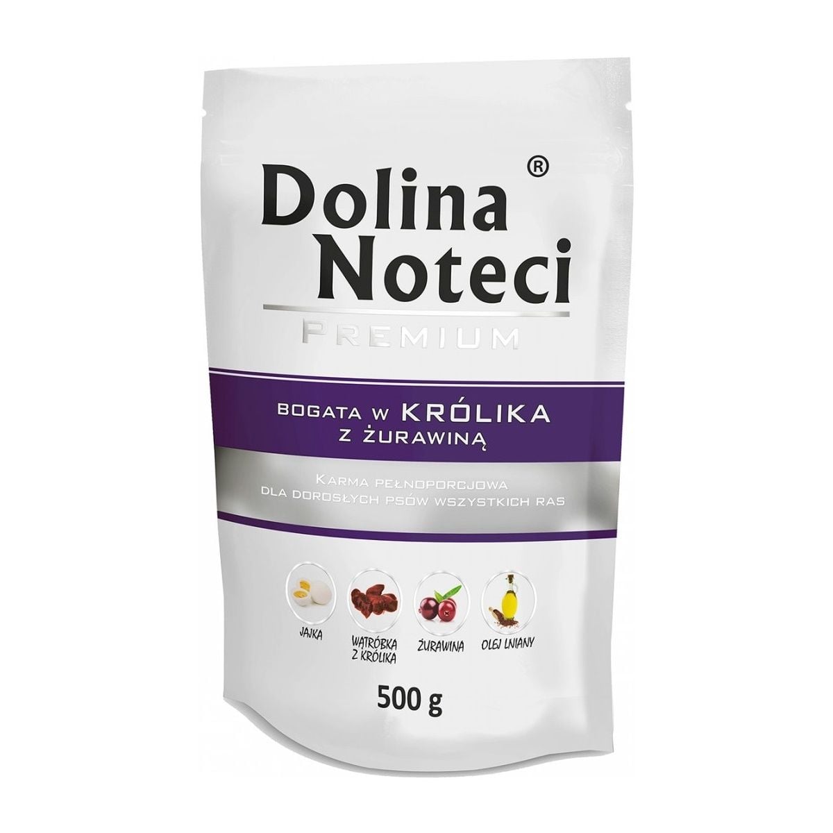 Dolina Noteci Premium bogata w w królika z żurawiną saszetka 500g
