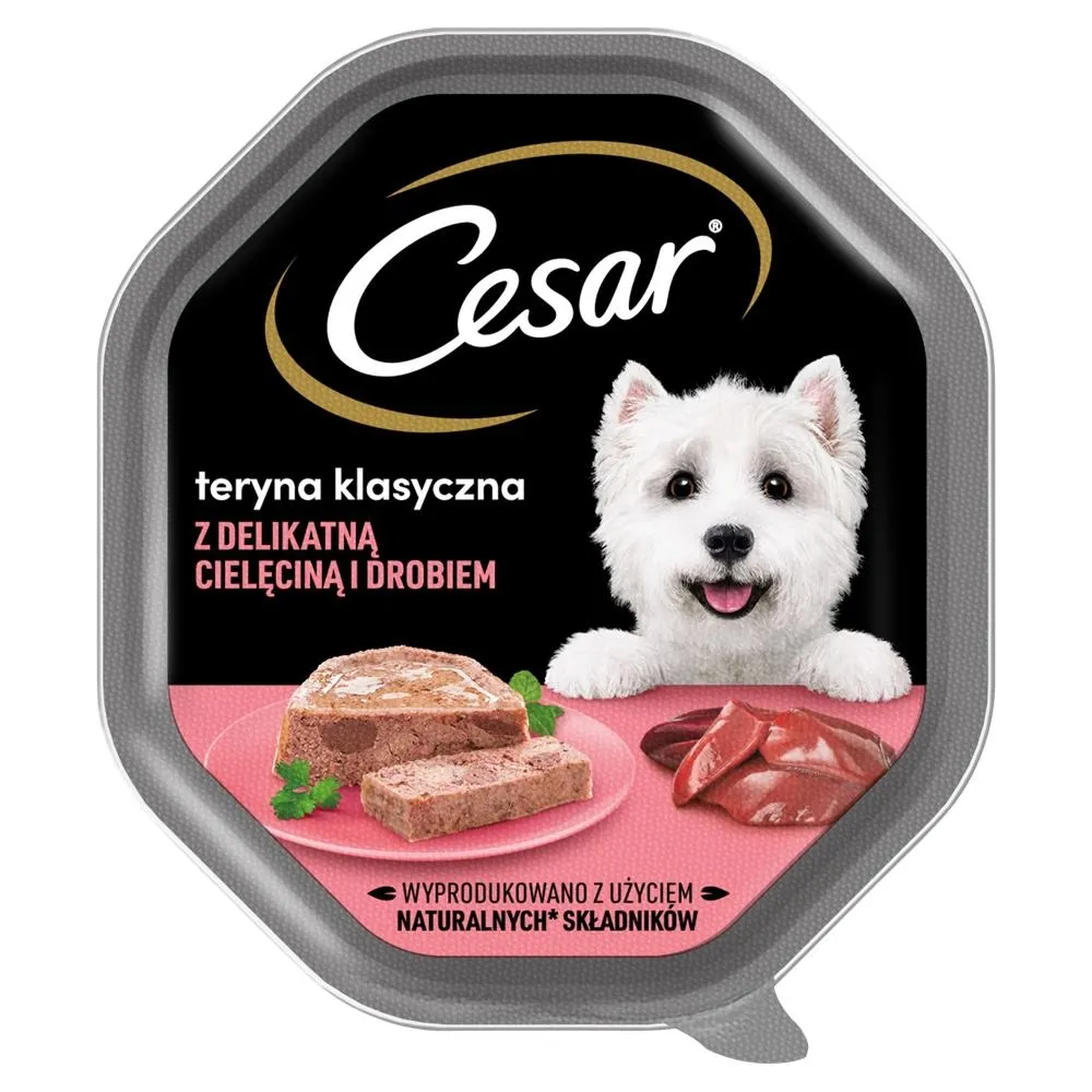 Cesar Mokra karma dla psów teryna klasyczna z delikatną cielęciną i drobiem 150 g