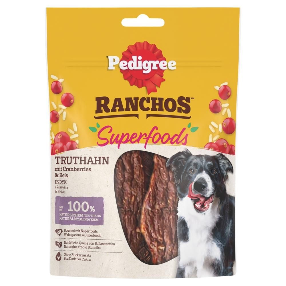 Pedigree Ranchos Superfoods Karma uzupełniająca dla dorosłych psów indyk z żurawiną & ryżem 70 g