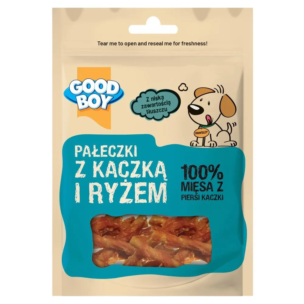 Good Boy Mieszanka paszowa uzupełniająca dla psów pałeczki z kaczką i ryżem 60 g