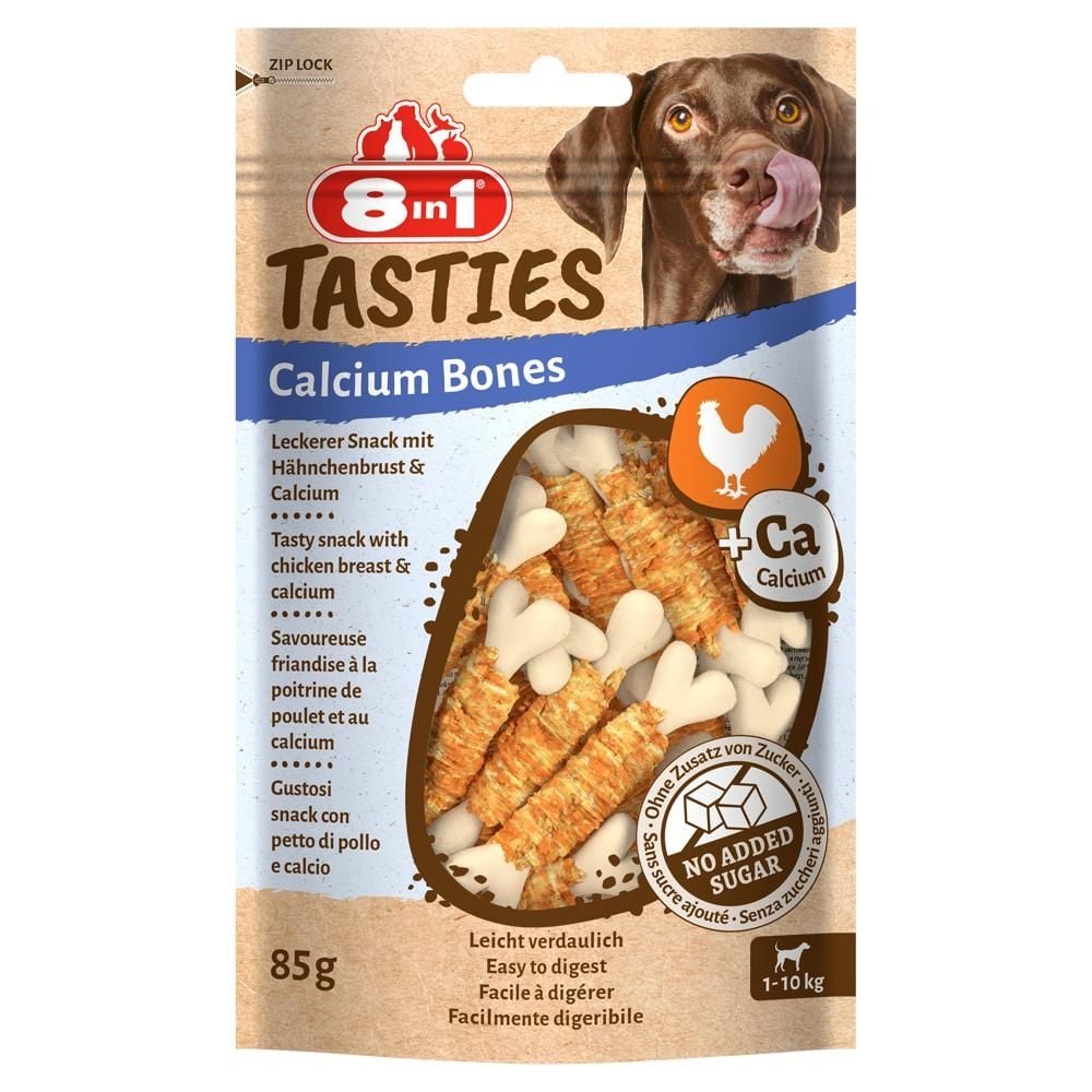 8in1 Tasties Calcium Bones Przekąska dla psów kości wapniowe 85 g
