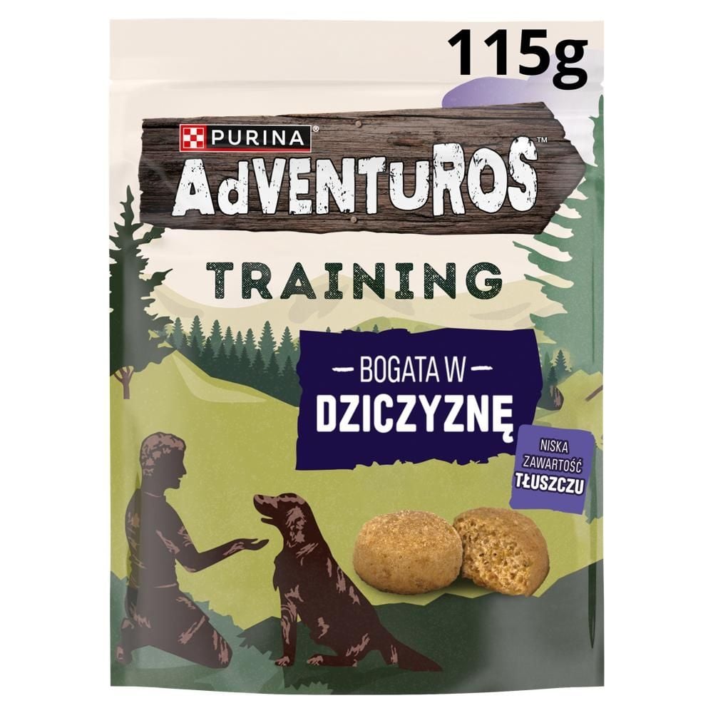 Purina AdVENTuROS Training Uzupełniająca karma dla dorosłych psów przysmaki bogate w dziczyznę 115 g