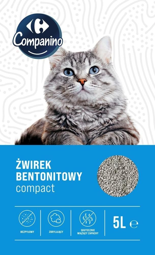 Carrefour Żwirek Bentonitowy Compact 5L