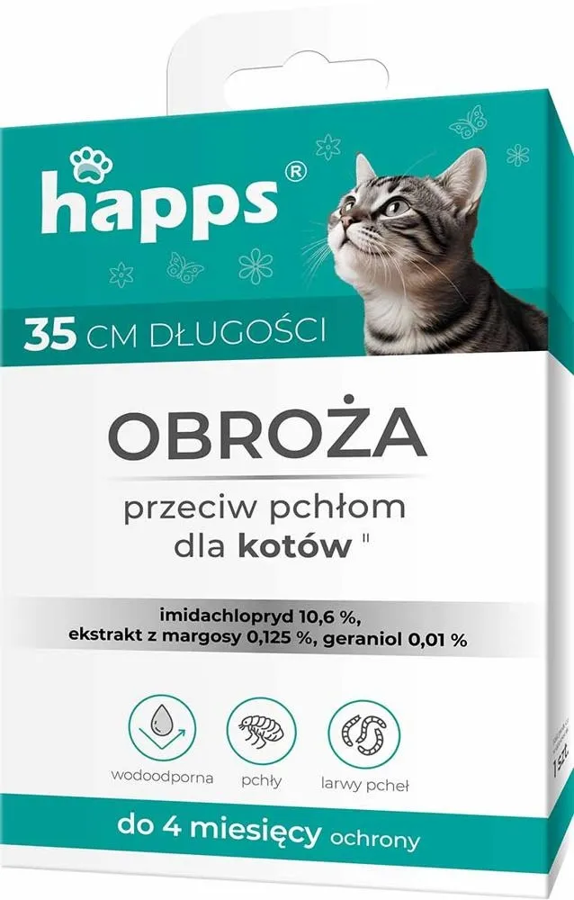 HAPPS - obroża przeciw pchłom dla kotów