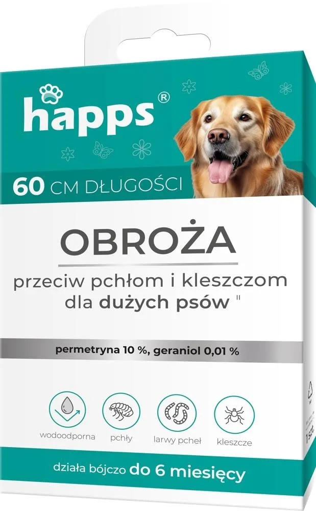 HAPPS - obroża przeciw pchłom i kleszczom dla małych psów