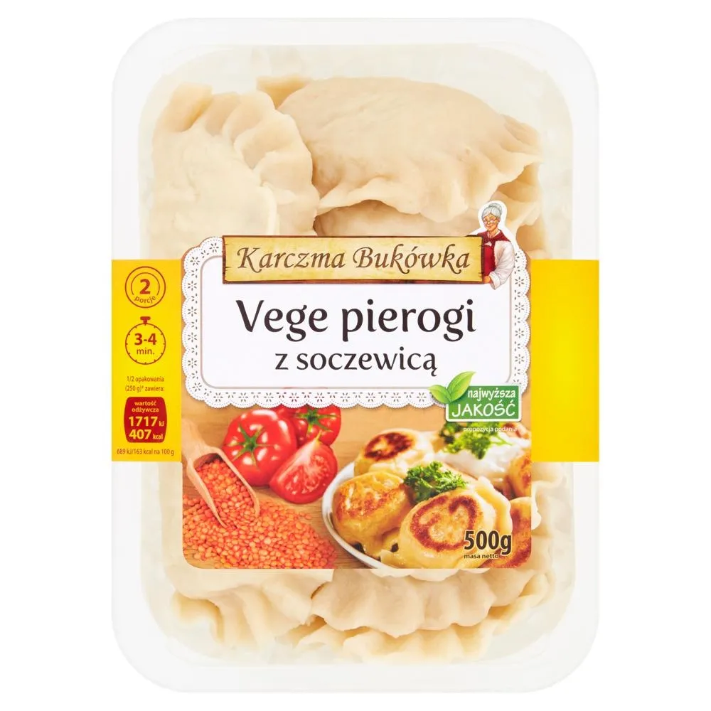Karczma Bukówka Vege pierogi z soczewicą 500 g