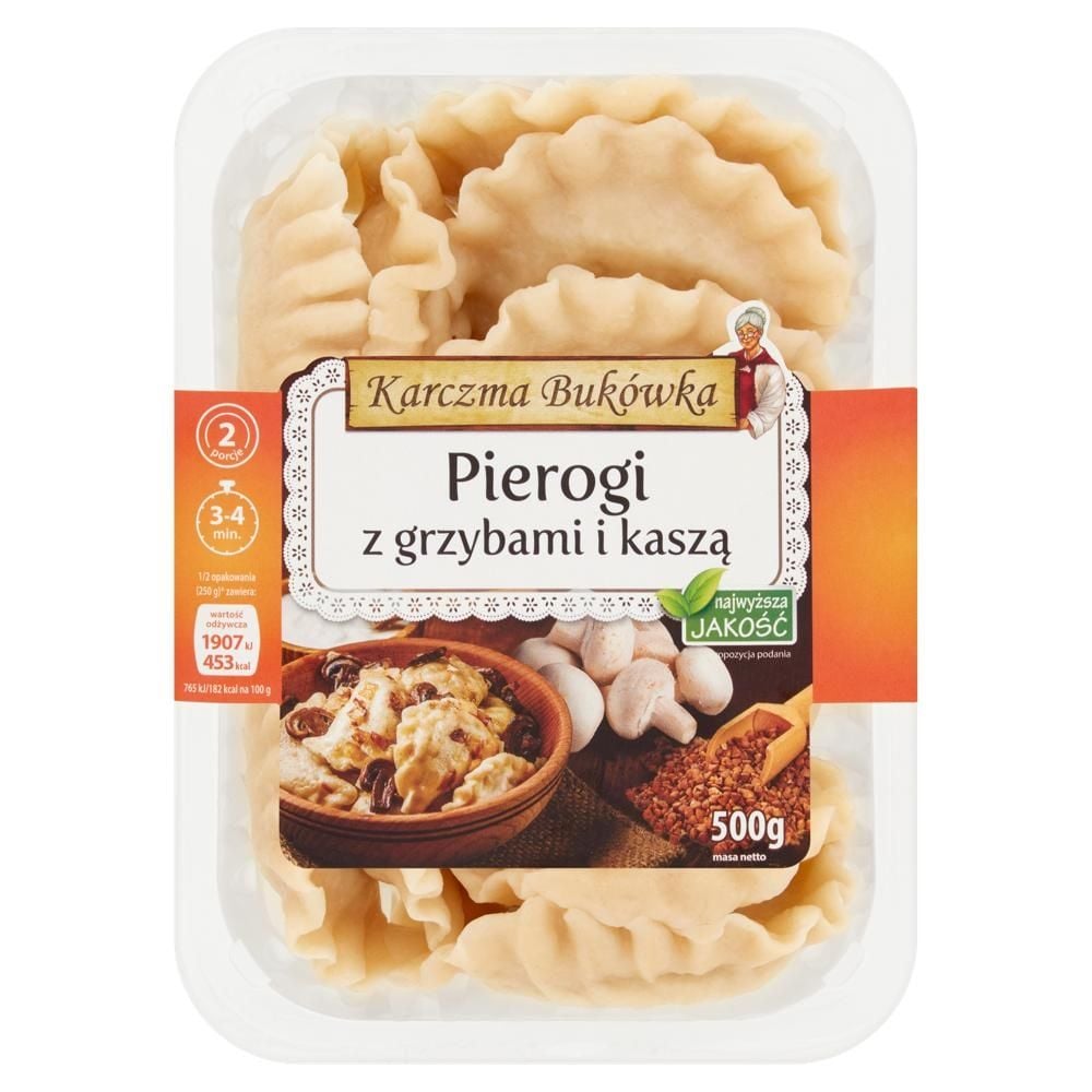 Karczma Bukówka Pierogi z grzybami i kaszą 500 g