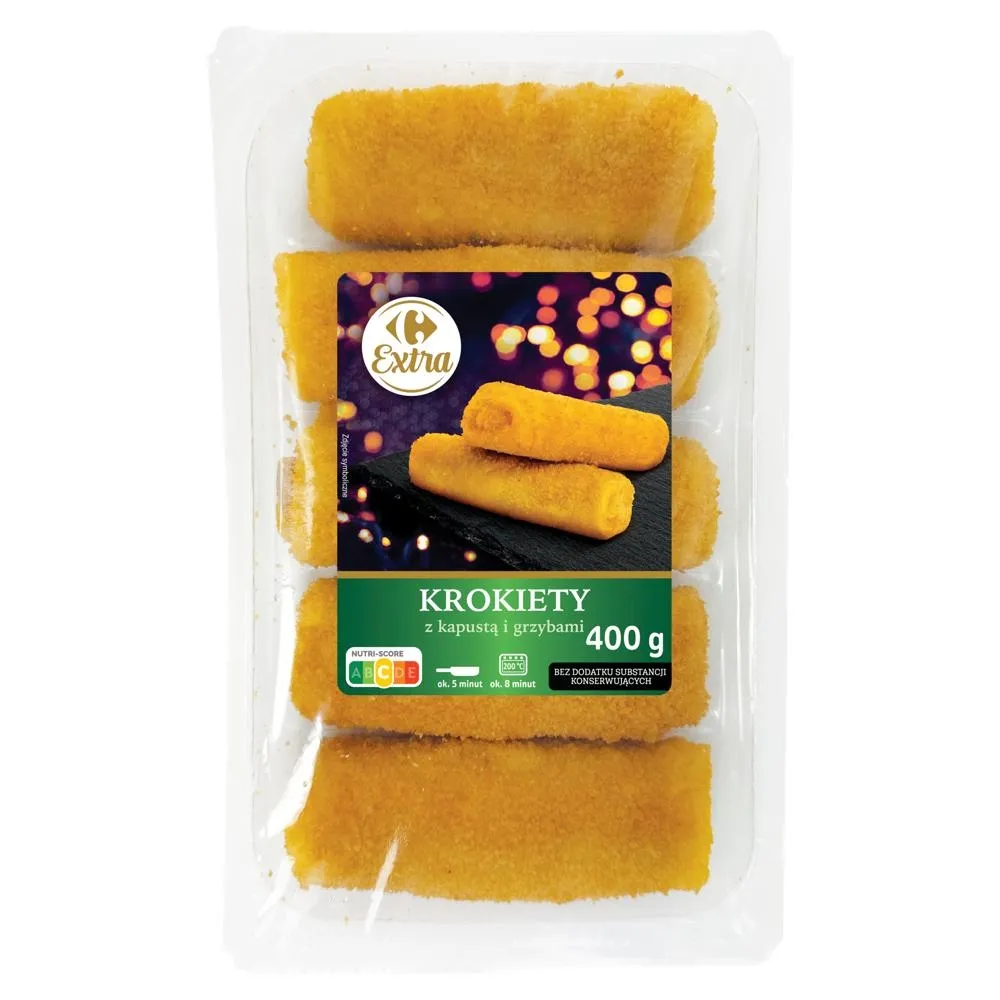Carrefour Extra Krokiety z kapustą i grzybami 400 g