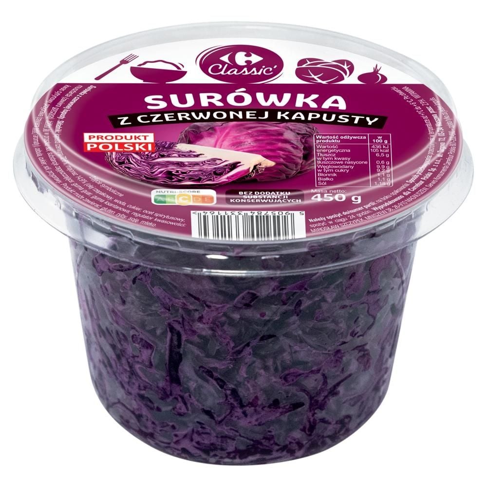 Carrefour Classic Surówka z czerwonej kapusty 450 g