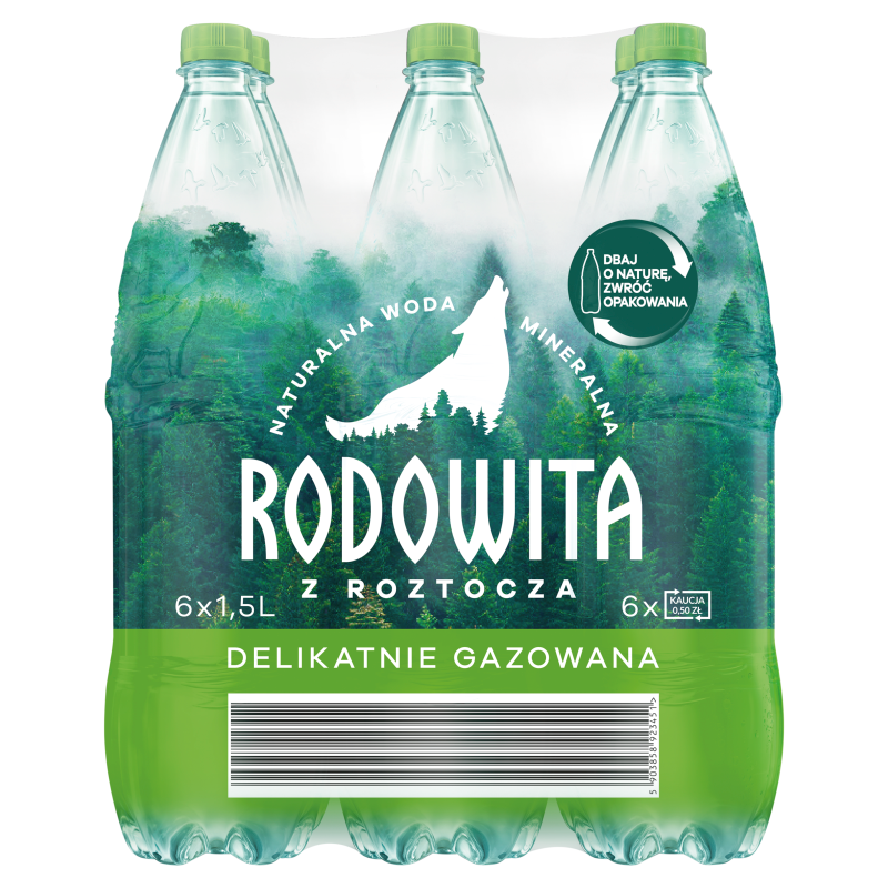 Woda mineralna delikatnie gazowana