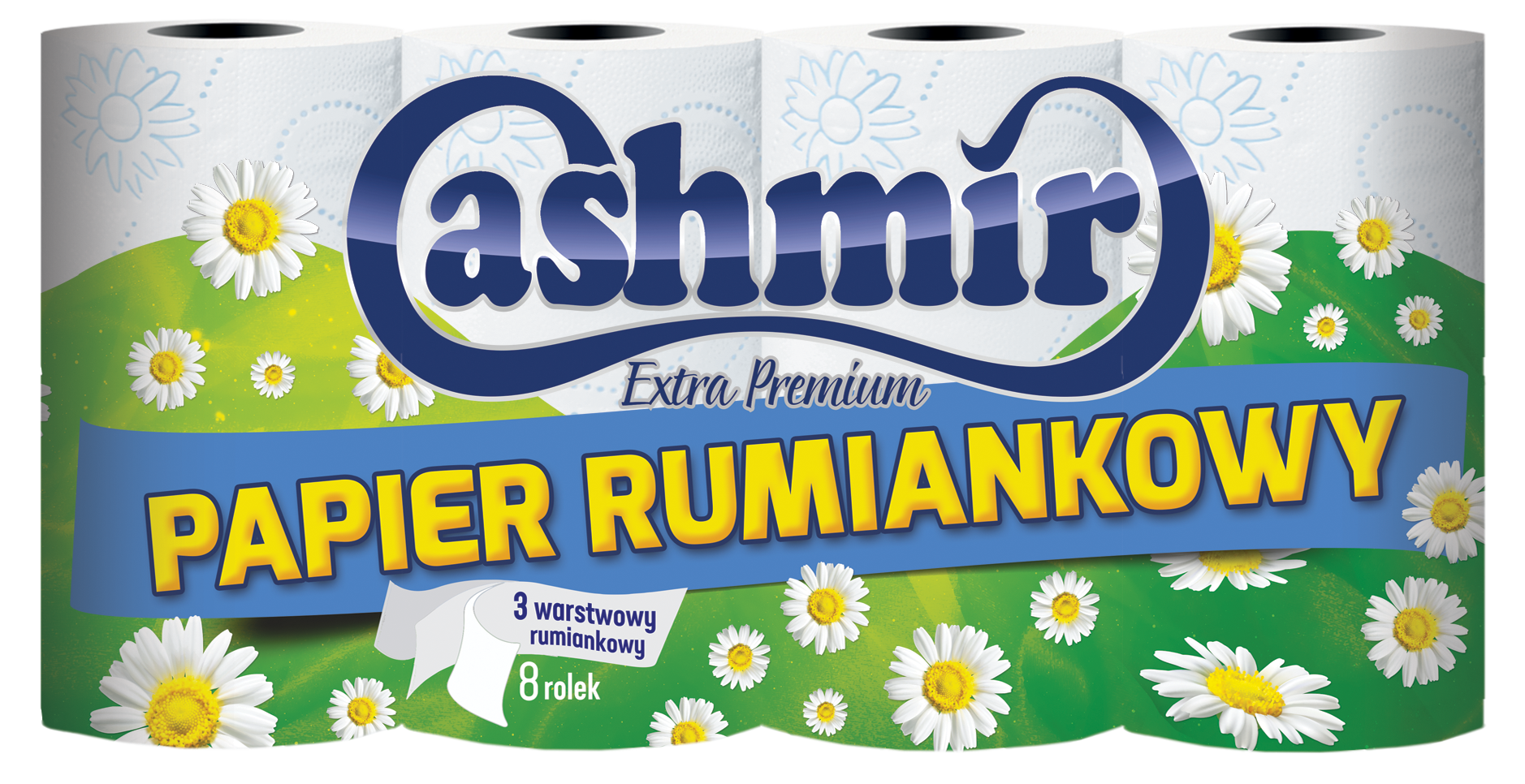 Papier toaletowy rumiankowy 3 warstwowy 8 rolek