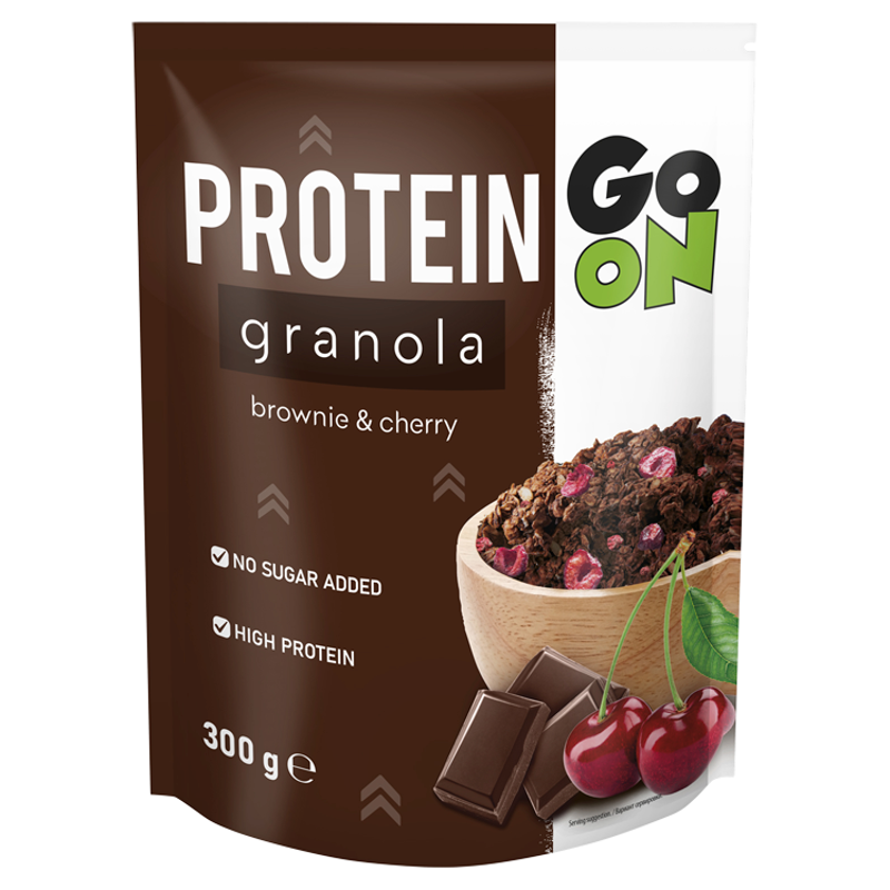 Granola proteinowa z brownie i wiśniami