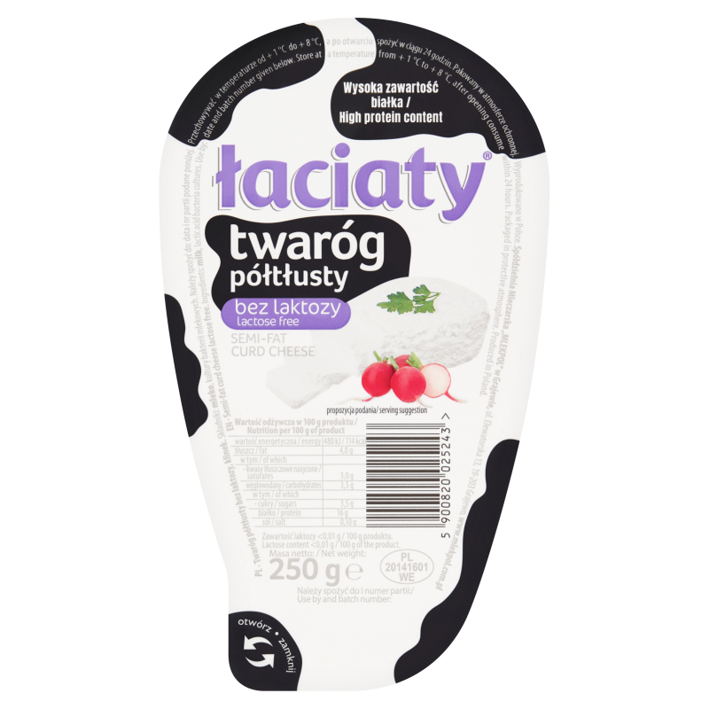 Twaróg półtłusty bez laktozy