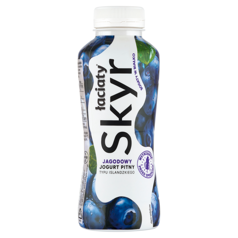 Jogurt pitny typu islandzkiego skyr o smaku jagodowym