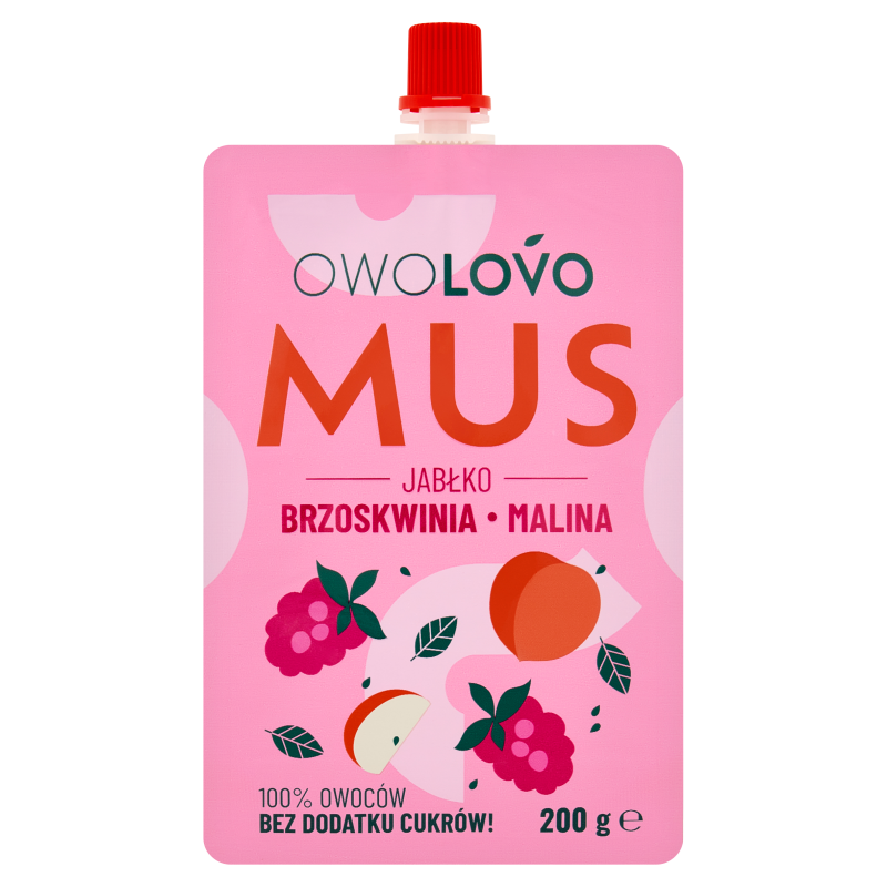 Mus jabłkowo-brzoskwiniowo-malinowy